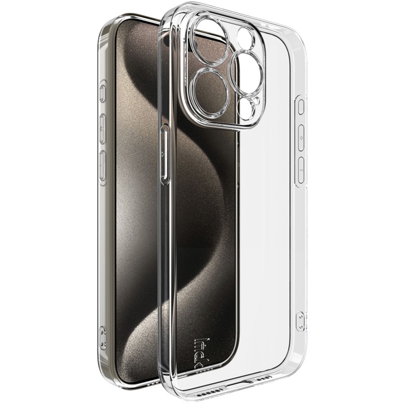 For iPhone 15 Pro IMAK UX-5 Series Transparent TPU Phone Case For iPhone 15 Pro IMAK UX-5 Series Transparent TPU Phone Case