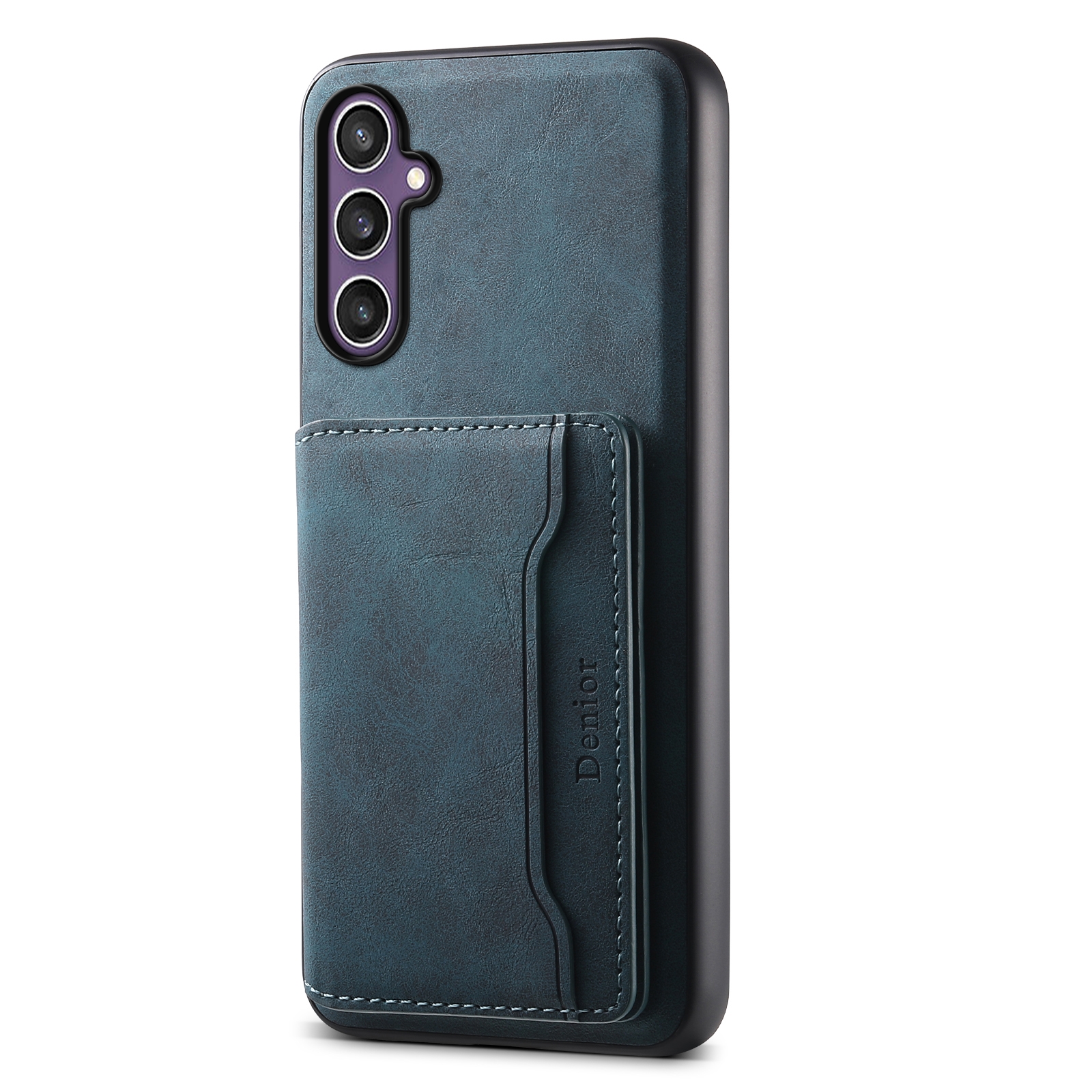 For Samsung Galaxy S24 5G Denior D13 Retro Texture Leather MagSafe Card Bag Phone Case(Blue) For Samsung Galaxy S24 5G Denior D13 Retro Texture Leather MagSafe Card Bag Phone Case(Blue)