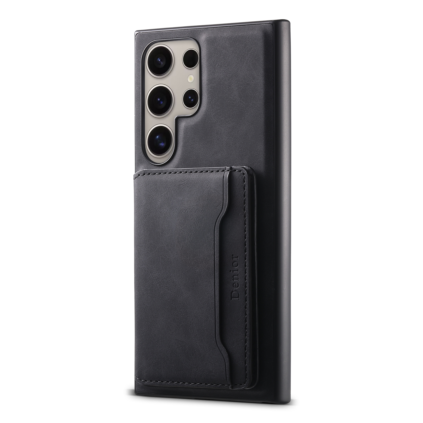 For Samsung Galaxy S24 Ultra 5G Denior D13 Retro Texture Leather MagSafe Card Bag Phone Case(Black) For Samsung Galaxy S24 Ultra 5G Denior D13 Retro Texture Leather MagSafe Card Bag Phone Case(Black)