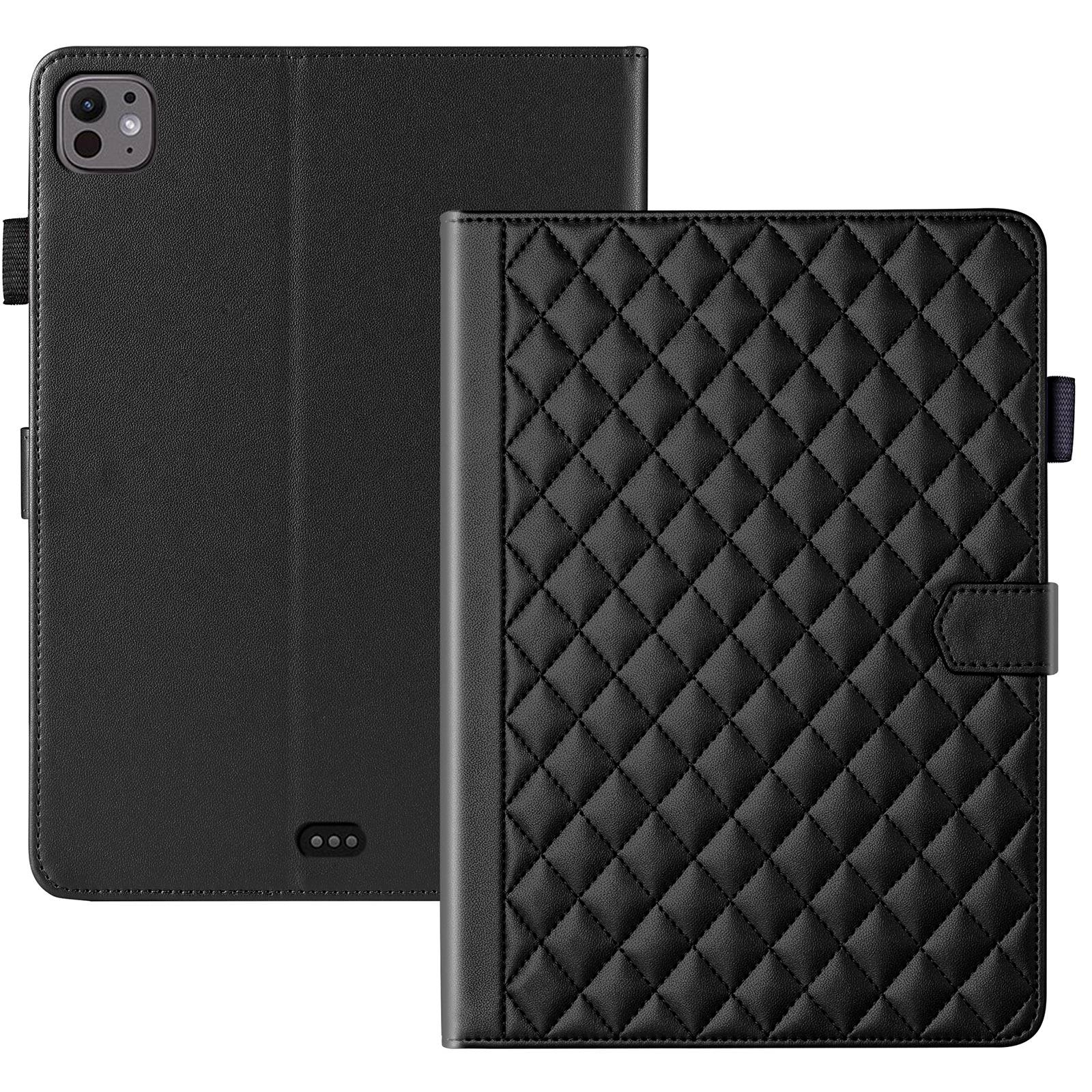For iPad Pro 11 2024 Rhombus Lattice Leather Smart Tablet Case(Black) For iPad Pro 11 2024 Rhombus Lattice Leather Smart Tablet Case(Black)