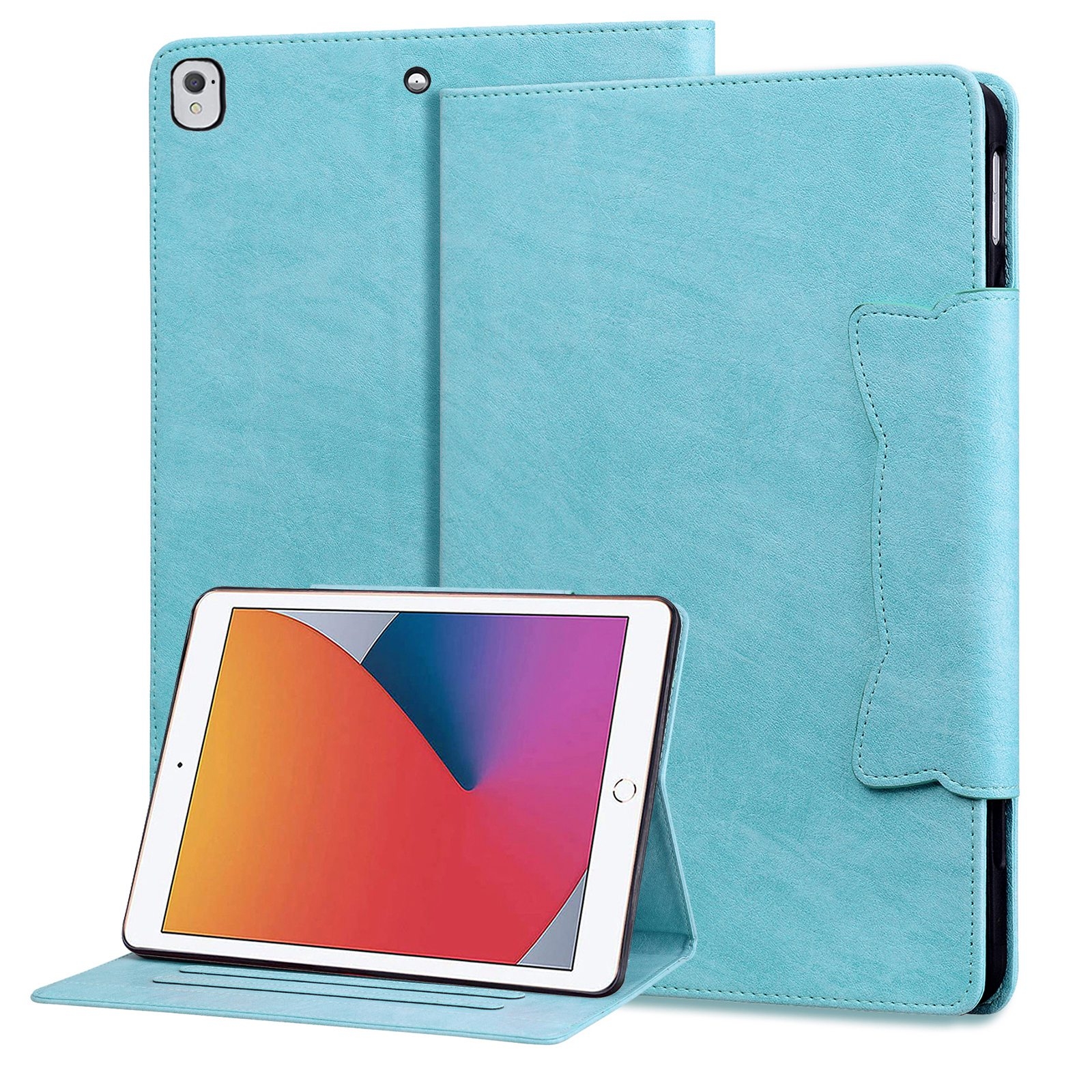For iPad Air / Air 2 / 9.7 2017 / 2018 Cat Buckle Leather Smart Tablet Case(Sky Blue) For iPad Air / Air 2 / 9.7 2017 / 2018 Cat Buckle Leather Smart Tablet Case(Sky Blue)