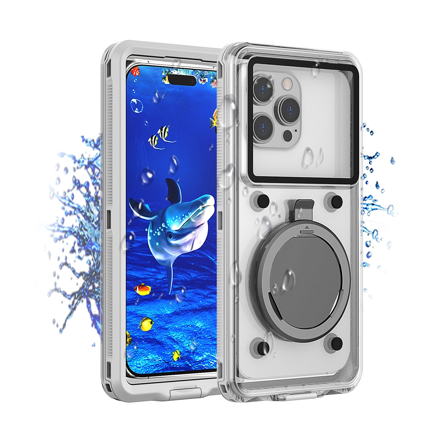 33ft 10m Underwater IP68 Waterproof Phone Case For Under 6.6 inch Phones(White) 33ft 10m Underwater IP68 Waterproof Phone Case For Under 6.6 inch Phones(White)