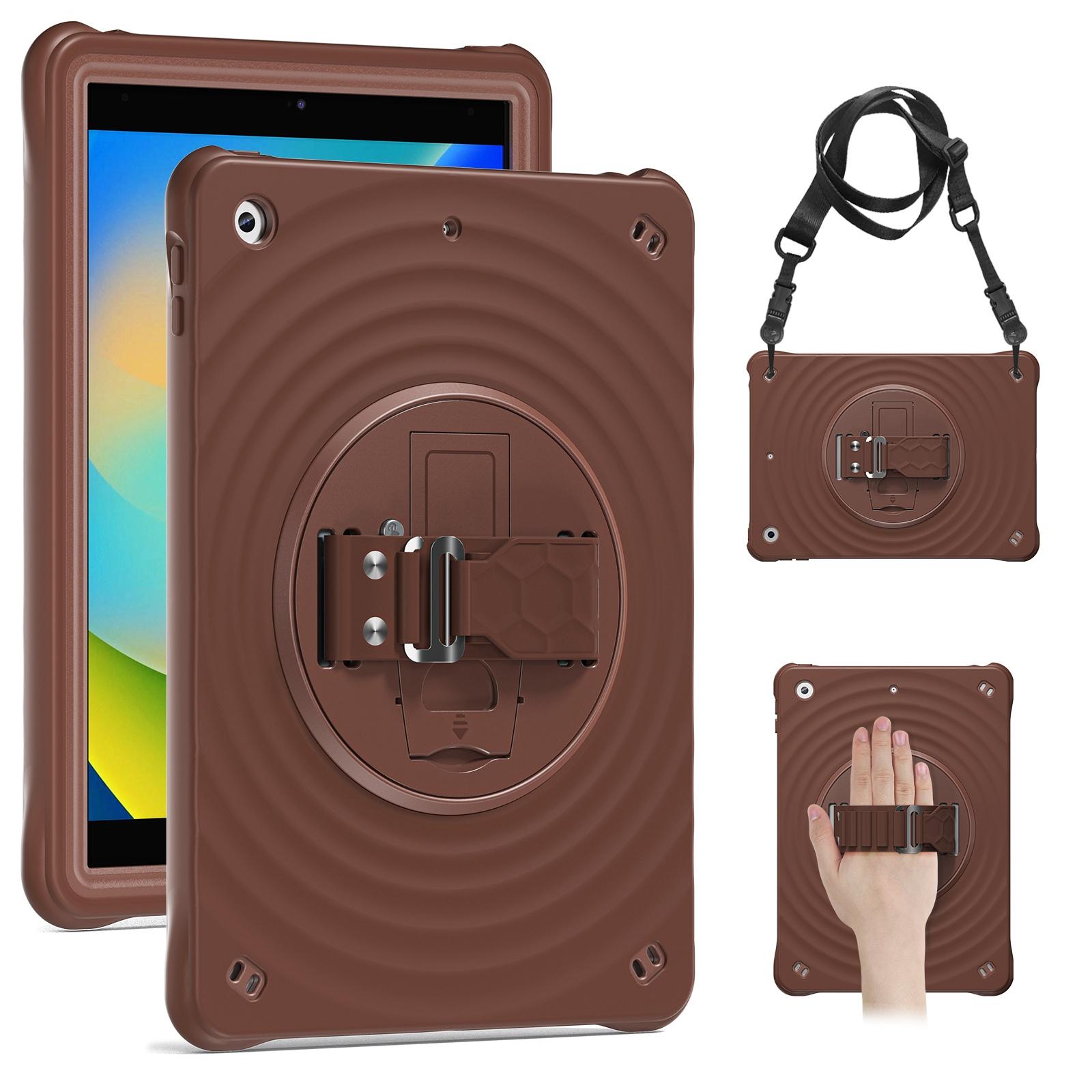 For iPad 10.2 2021 / 2020 / 2019 Rotation Holder Silicone Hybrid PC Tablet Case(Chocolate) For iPad 10.2 2021 / 2020 / 2019 Rotation Holder Silicone Hybrid PC Tablet Case(Chocolate)