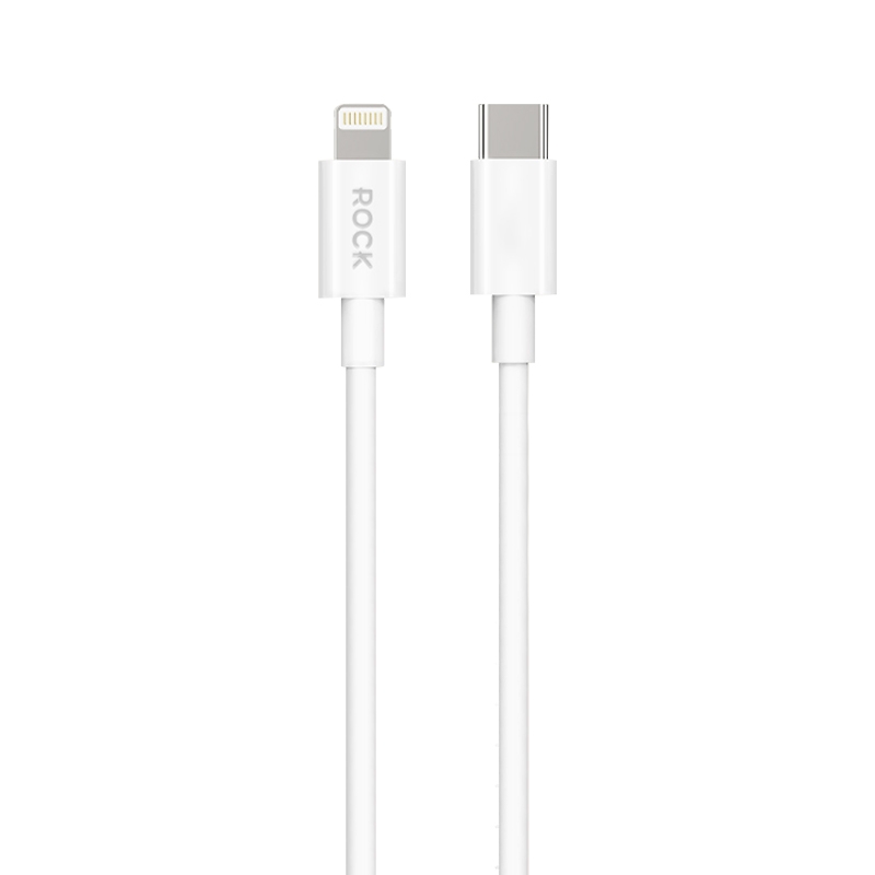 ROCK P8 Prime Series 1m USB-C / Type-C Fast Charging Data Cable, Interface:PD27W 8 Pin(White) ROCK P8 Prime Series 1m USB-C / Type-C Fast Charging Data Cable, Interface:PD27W 8 Pin(White)