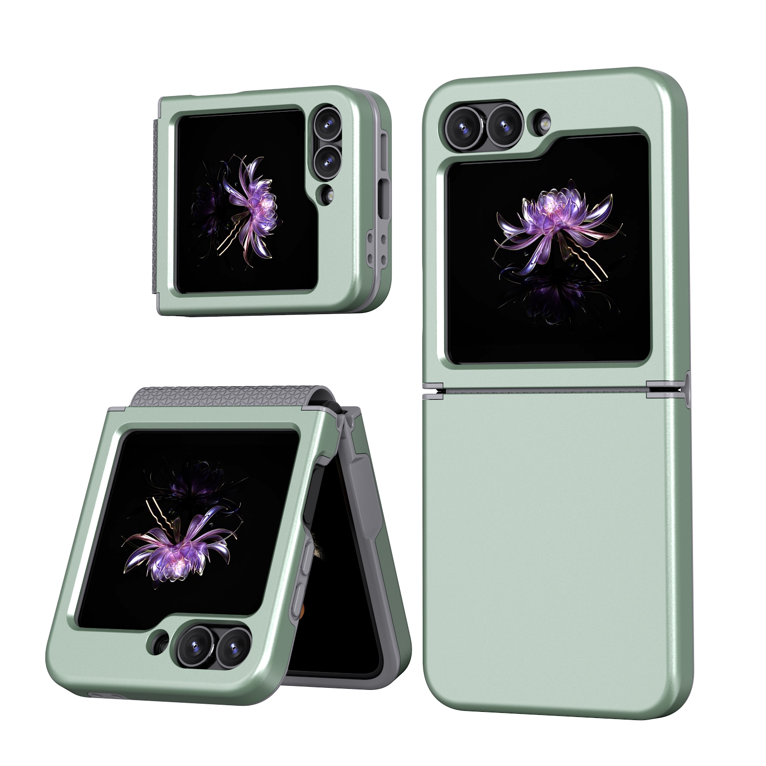 For Samsung Galaxy Z Flip6 5G Flat Skin Feel TPU+PC Shockproof Phone Case(Mint Green) For Samsung Galaxy Z Flip6 5G Flat Skin Feel TPU+PC Shockproof Phone Case(Mint Green)