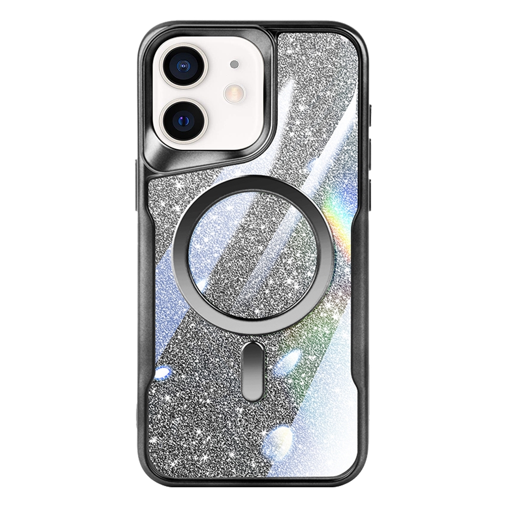 For iPhone 11 Blade MagSafe Magnetic Gradient Glitter PC Phone Case(Black) For iPhone 11 Blade MagSafe Magnetic Gradient Glitter PC Phone Case(Black)