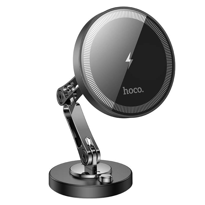 hoco HW26 Jacques Metal Magnetic Wireless Fast Charging Car Center Console Holder(Black) hoco HW26 Jacques Metal Magnetic Wireless Fast Charging Car Center Console Holder(Black)