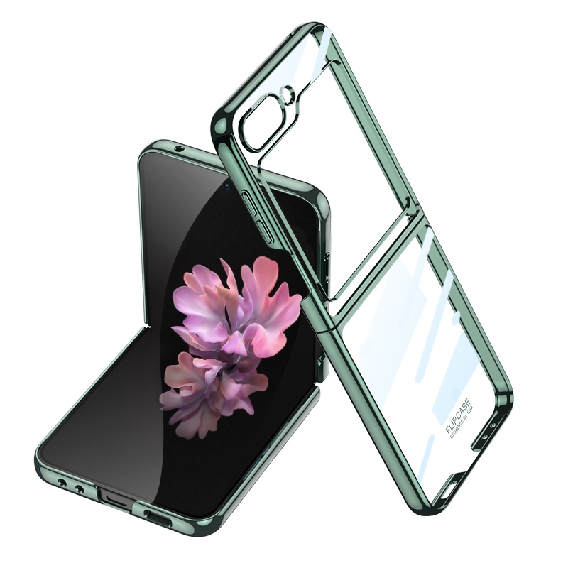 For Samsung Galaxy Z Flip6 GKK Electroplating Full Coverage Phone Case(Green) For Samsung Galaxy Z Flip6 GKK Electroplating Full Coverage Phone Case(Green)