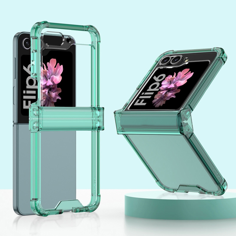 For Samsung Galaxy Z Flip6 GKK Airbag Hinge Full Coverage Phone Case(Green) For Samsung Galaxy Z Flip6 GKK Airbag Hinge Full Coverage Phone Case(Green)
