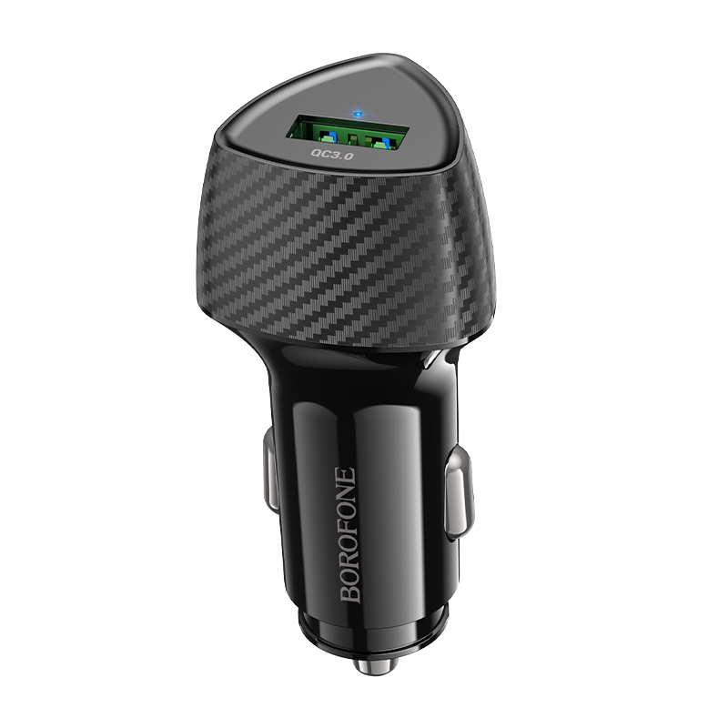 BOROFONE BZ31 Solid Single-port QC3.0 USB Car Charger(Black) BOROFONE BZ31 Solid Single-port QC3.0 USB Car Charger(Black)