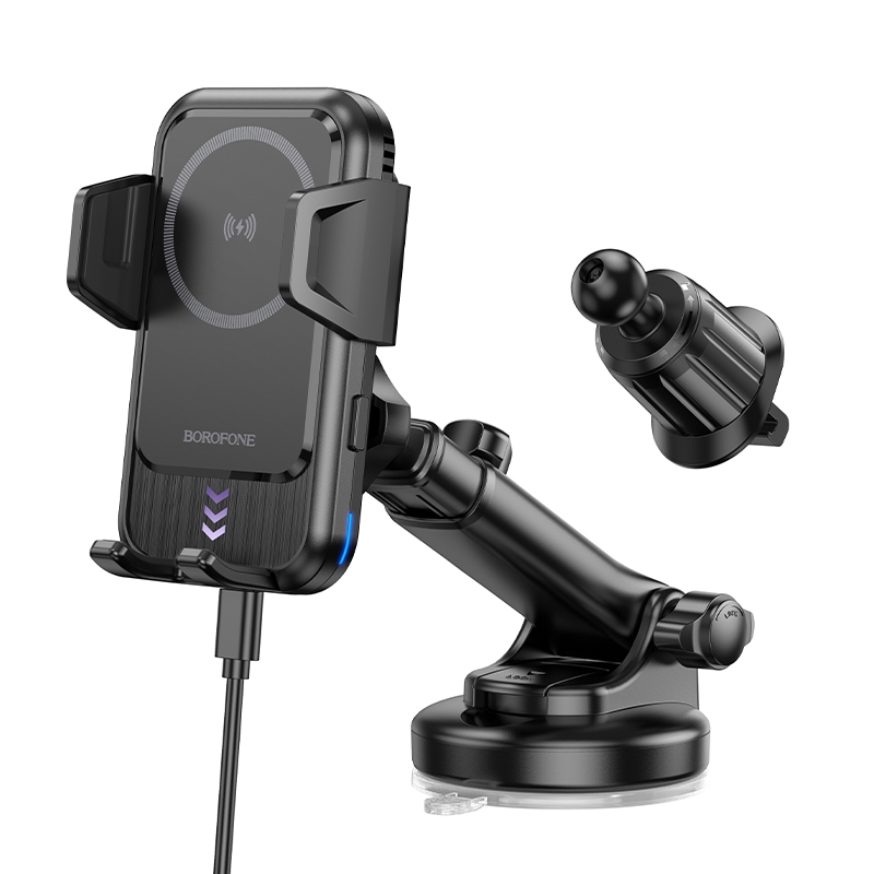 BOROFONE BH217 Colby Smart Fast Wireless Charging Car Holder(Black) BOROFONE BH217 Colby Smart Fast Wireless Charging Car Holder(Black)