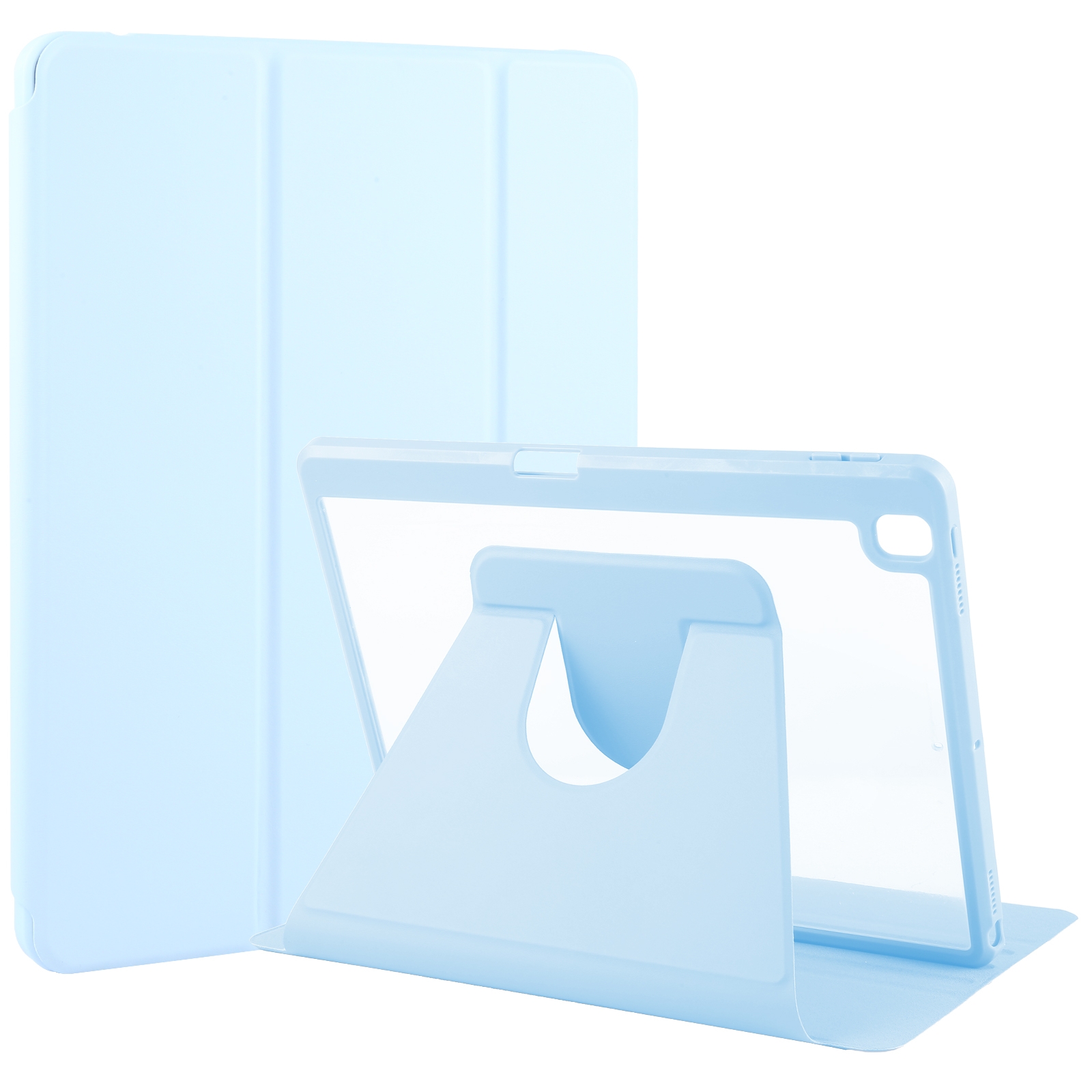 For iPad 10.2 2021 / 2020 / 2019 / Air 3 GEBEI Acrylic TPU 3-folding Rotating Smart Tablet Leather Case withh Pen Slot(Sky Blue) For iPad 10.2 2021 / 2020 / 2019 / Air 3 GEBEI Acrylic TPU 3-folding Rotating Smart Tablet Leather Case withh Pen Slot(Sky Blue)