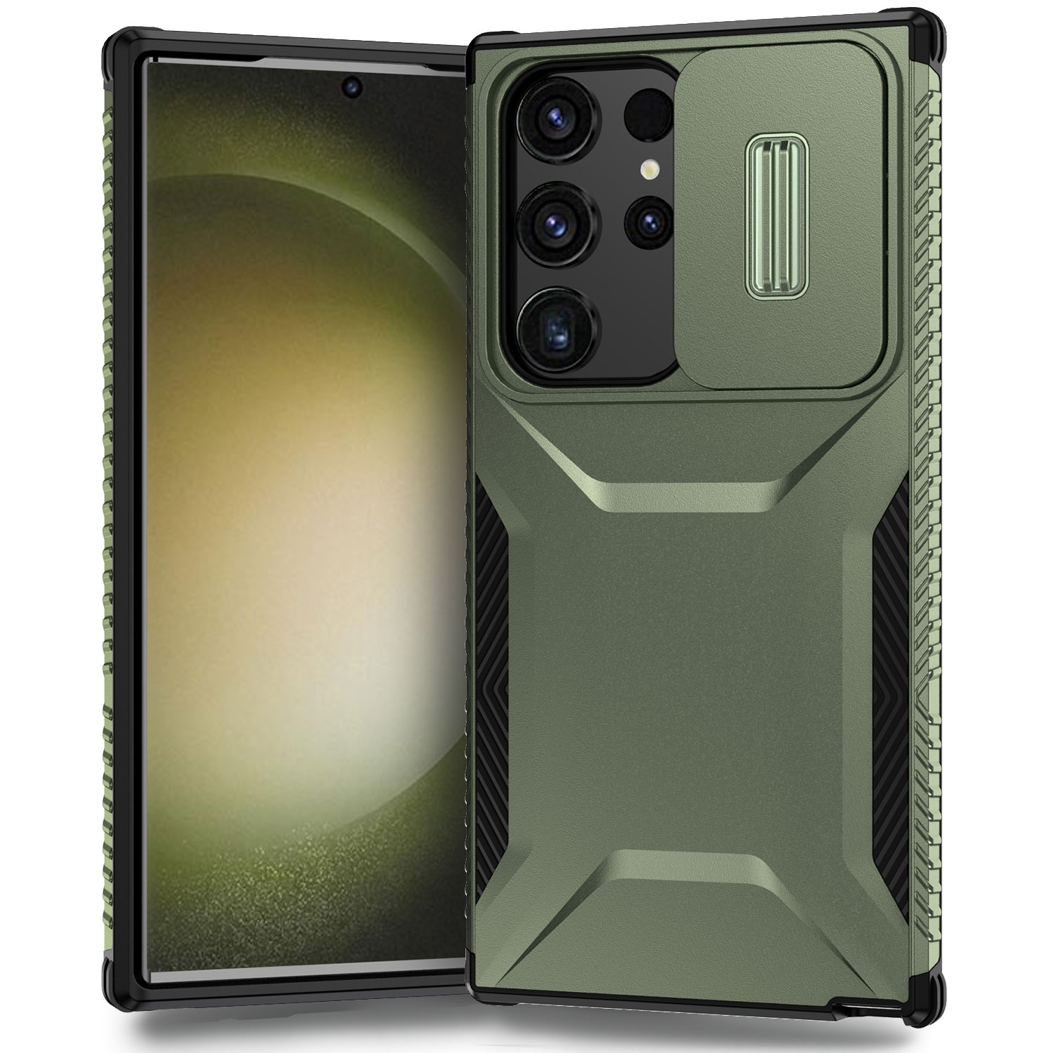 For Samsung Galaxy S23 Ultra 5G Sliding Camshield Phone Case(Alpine Green) For Samsung Galaxy S23 Ultra 5G Sliding Camshield Phone Case(Alpine Green)
