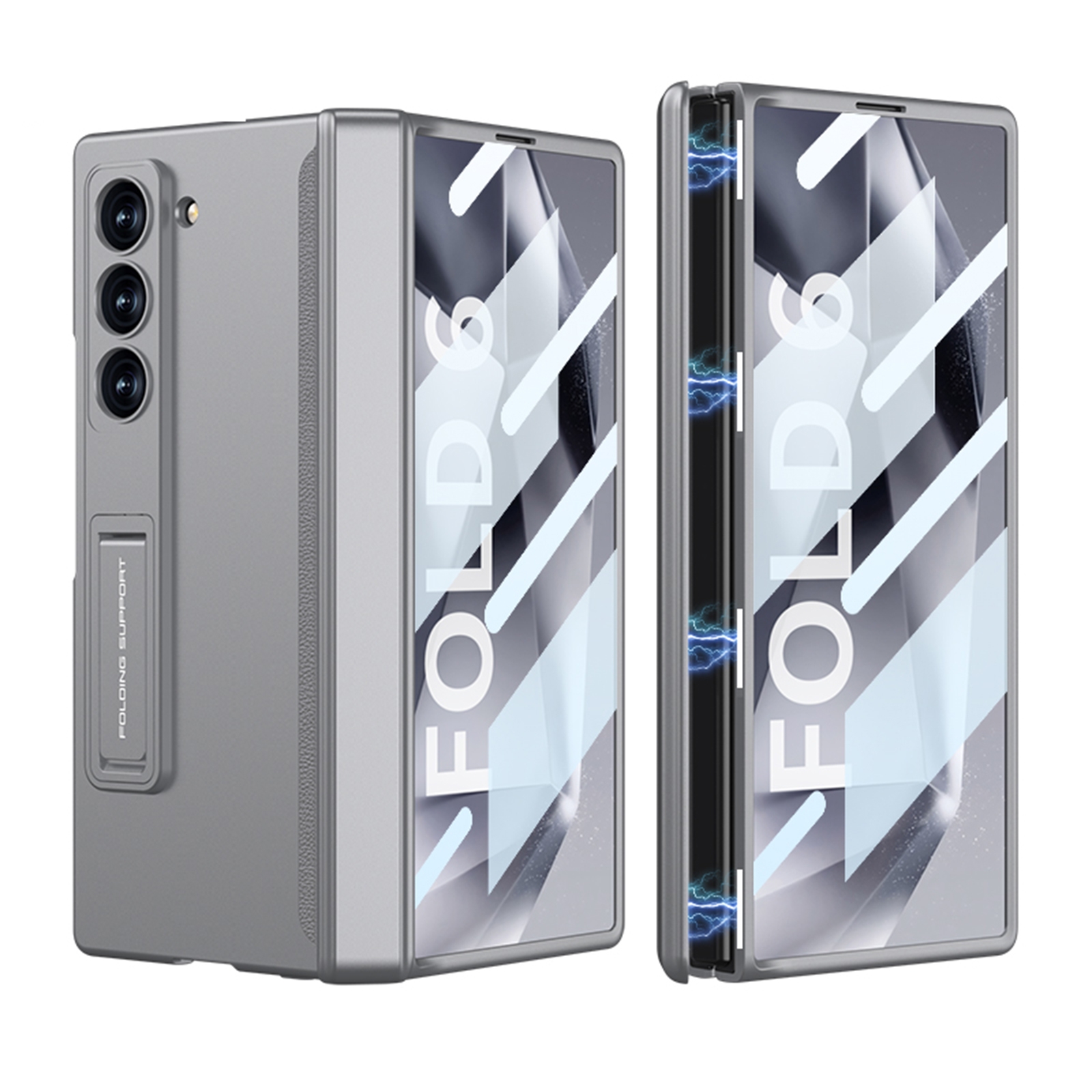 For Samsung Galaxy Z Fold6 GKK Integrated Full Coverage Magnetic Fold Phone Case(Grey) For Samsung Galaxy Z Fold6 GKK Integrated Full Coverage Magnetic Fold Phone Case(Grey)