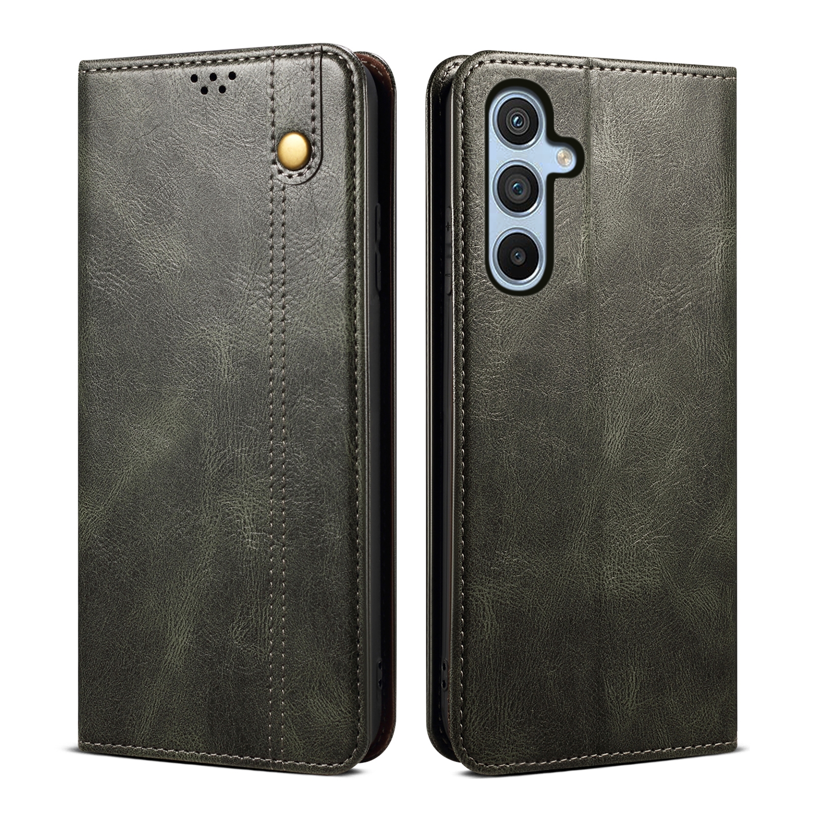For Samsung Galaxy S25+ 5G Oil Wax Crazy Horse Texture Leather Phone Case(Green) For Samsung Galaxy S25+ 5G Oil Wax Crazy Horse Texture Leather Phone Case(Green)