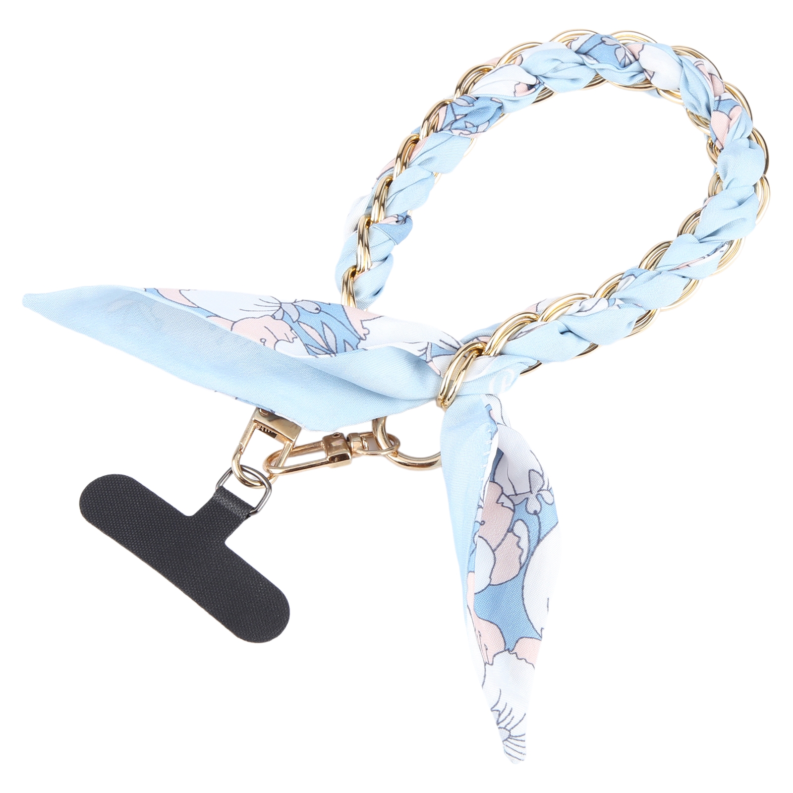 Mobile Phone Anti-lost Silk Scarf Short Lanyard(Light Blue) Mobile Phone Anti-lost Silk Scarf Short Lanyard(Light Blue)