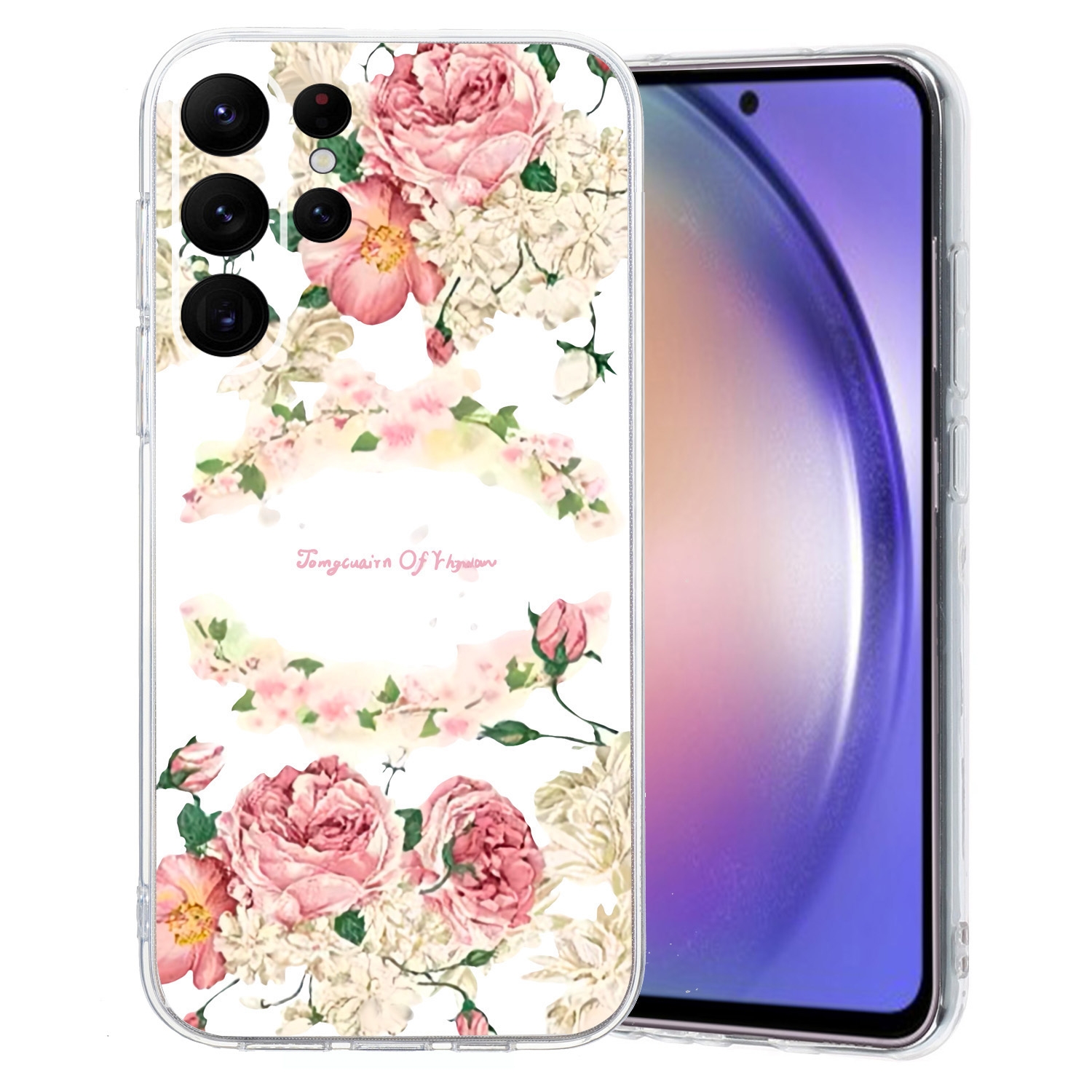 For Samsung Galaxy S23 Ultra 5G Colored Drawing Pattern Transparent TPU Phone Case(Rose) For Samsung Galaxy S23 Ultra 5G Colored Drawing Pattern Transparent TPU Phone Case(Rose)
