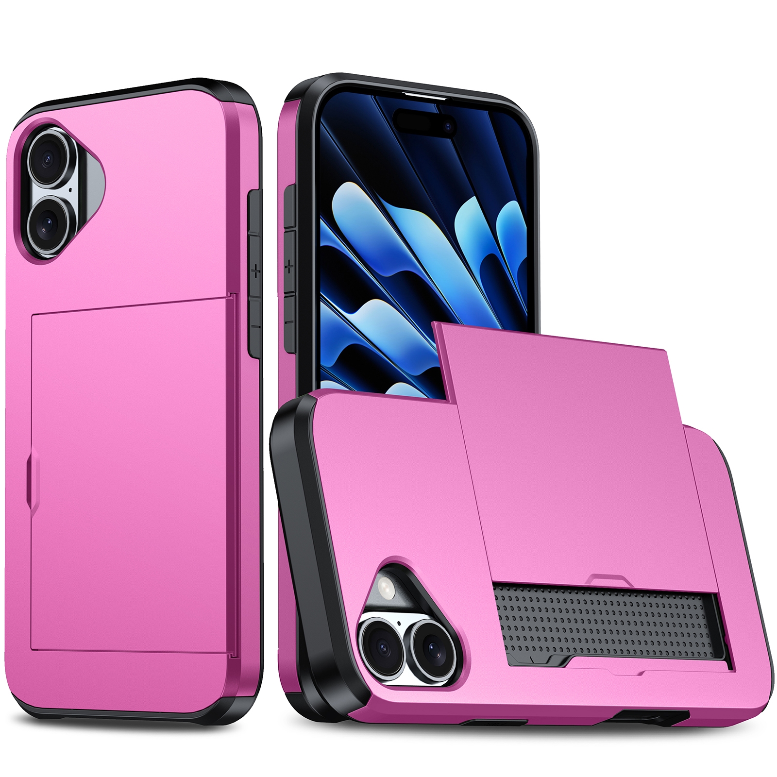 For iPhone 16 Pro Max Shockproof Armor Phone Case with Card Slot(White) For iPhone 16 Pro Max Shockproof Armor Phone Case with Card Slot(White)