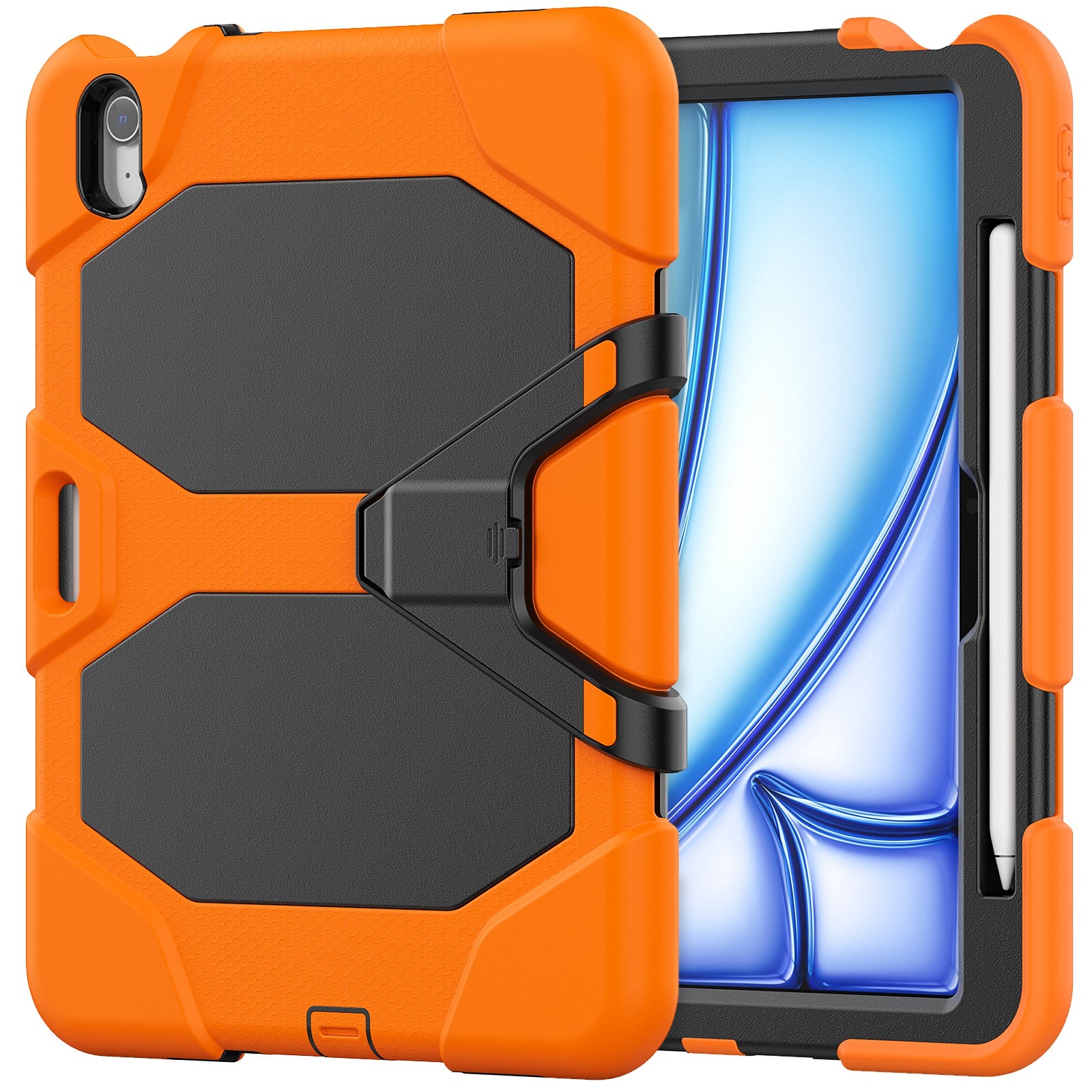 For iPad Air 11 2024 Colorful Silicone Heavy Duty Hybrid PC Tablet Case(Orange) For iPad Air 11 2024 Colorful Silicone Heavy Duty Hybrid PC Tablet Case(Orange)