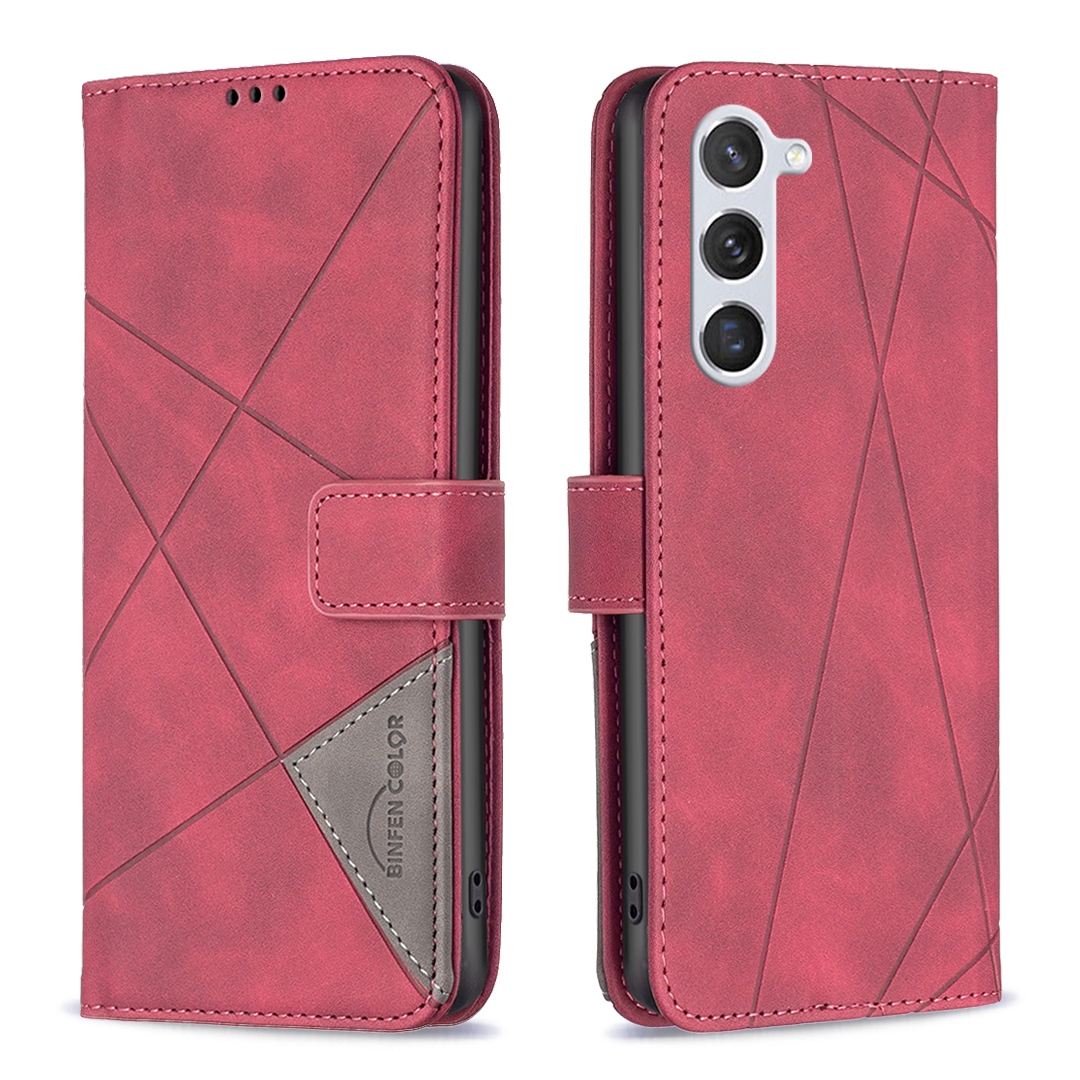 For Samsung Galaxy S25 5G Magnetic Buckle Rhombus Texture Leather Phone Case(Red) For Samsung Galaxy S25 5G Magnetic Buckle Rhombus Texture Leather Phone Case(Red)