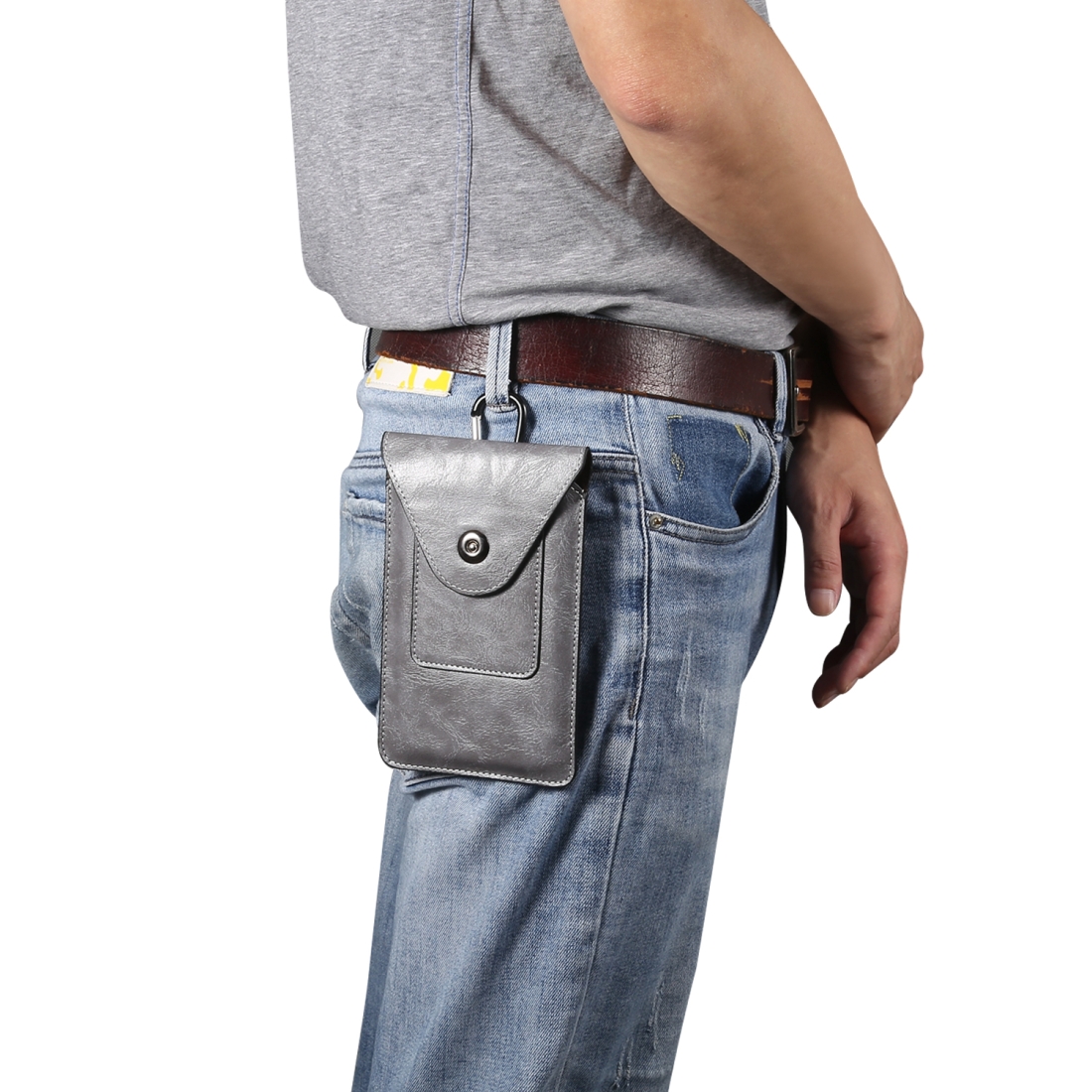 Elephant Texture Phone Men Waist Leather Case with Card Slot for 6.7-6.9 inch Smartphones(Dark Gray) Elephant Texture Phone Men Waist Leather Case with Card Slot for 6.7-6.9 inch Smartphones(Dark Gray)