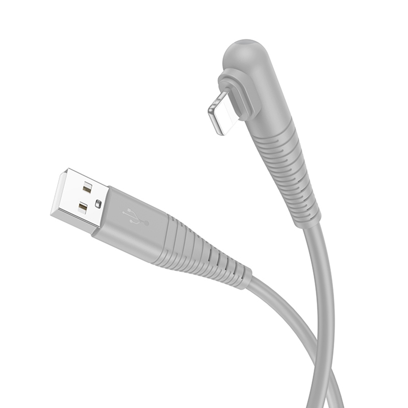 Borofone BX105 2.4A USB-A to 8 Pin Fast Charge Data Cable, Length:1m(Grey) Borofone BX105 2.4A USB-A to 8 Pin Fast Charge Data Cable, Length:1m(Grey)