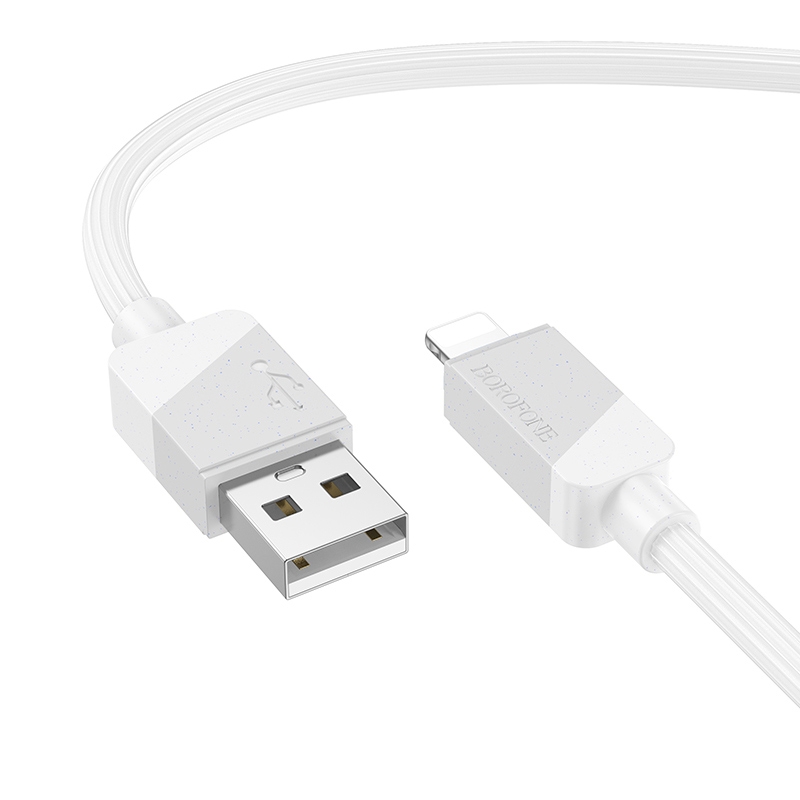 Borofone BX107 2.4A USB-A to 8 Pin Fast Charge Data Cable, Length:1m(White) Borofone BX107 2.4A USB-A to 8 Pin Fast Charge Data Cable, Length:1m(White)
