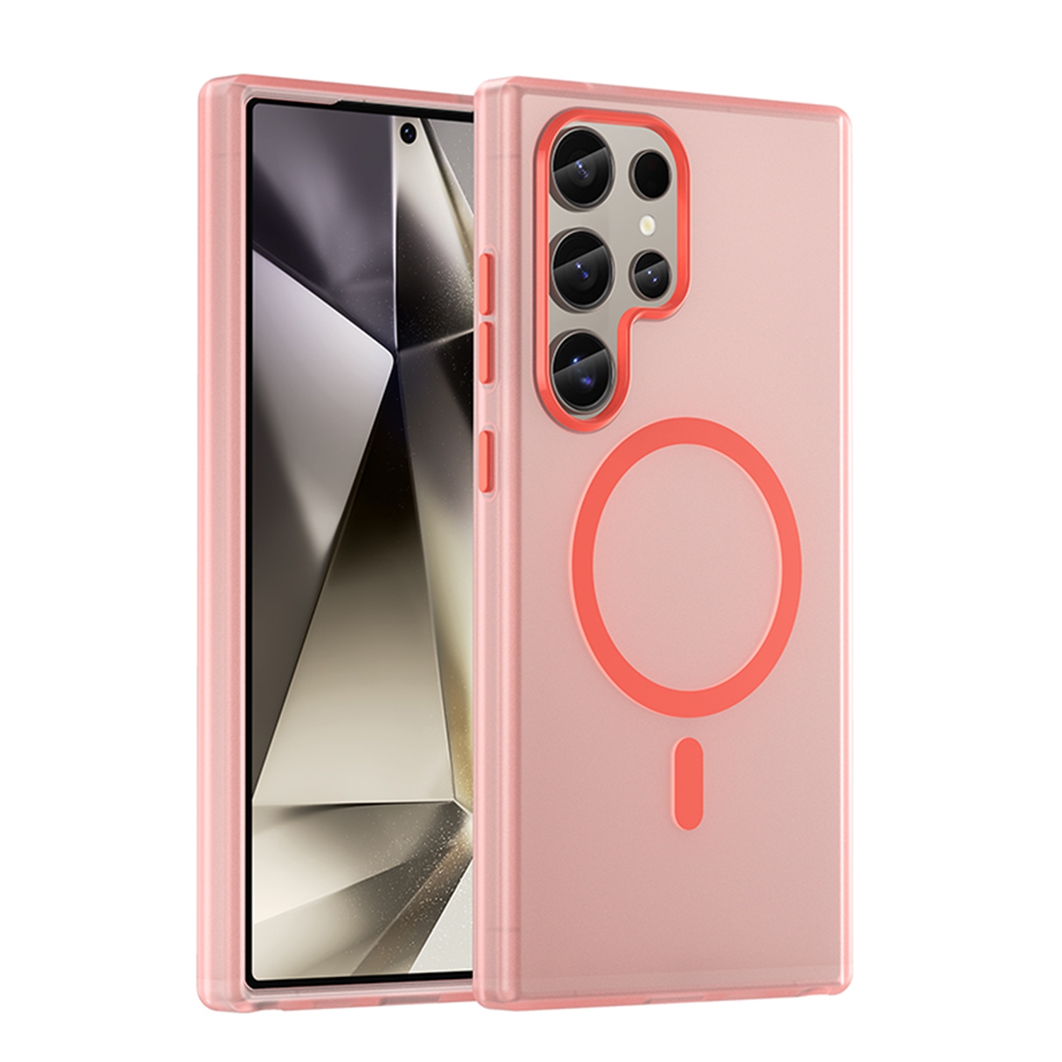 For Samsung Galaxy S24 Ultra 5G MagSafe Frosted Translucent TPU + PC Full Coverage Phone Case(Red) For Samsung Galaxy S24 Ultra 5G MagSafe Frosted Translucent TPU + PC Full Coverage Phone Case(Red)