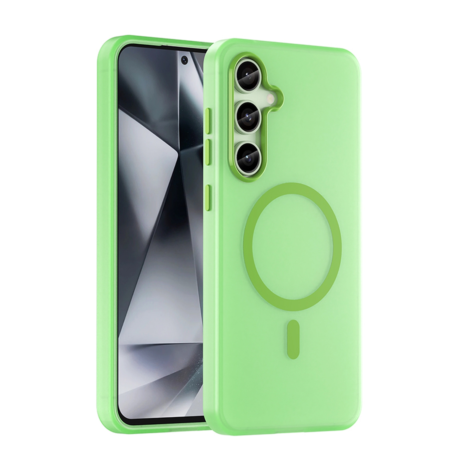For Samsung Galaxy S24 FE 5G MagSafe Frosted Translucent TPU + PC Full Coverage Phone Case(Green) For Samsung Galaxy S24 FE 5G MagSafe Frosted Translucent TPU + PC Full Coverage Phone Case(Green)