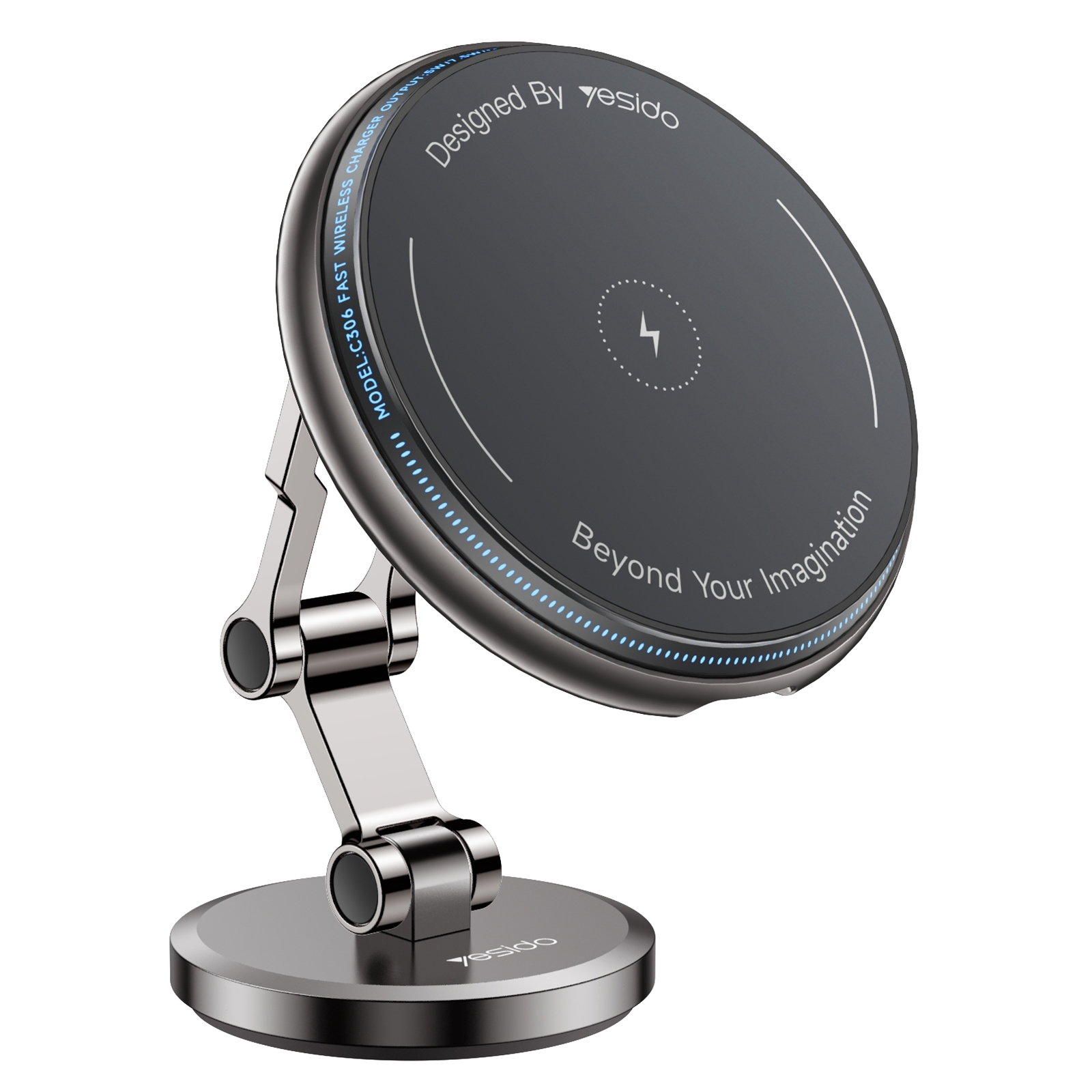 Yesido C306 15W Car Magnetic Wireless Charging Holder(Black) Yesido C306 15W Car Magnetic Wireless Charging Holder(Black)