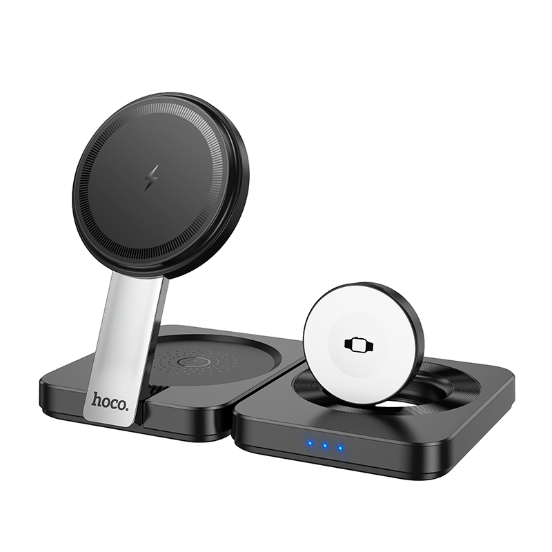 hoco CQ11 Ingenious 3 in 1 Folding Magnetic Wireless Charging(Black) hoco CQ11 Ingenious 3 in 1 Folding Magnetic Wireless Charging(Black)