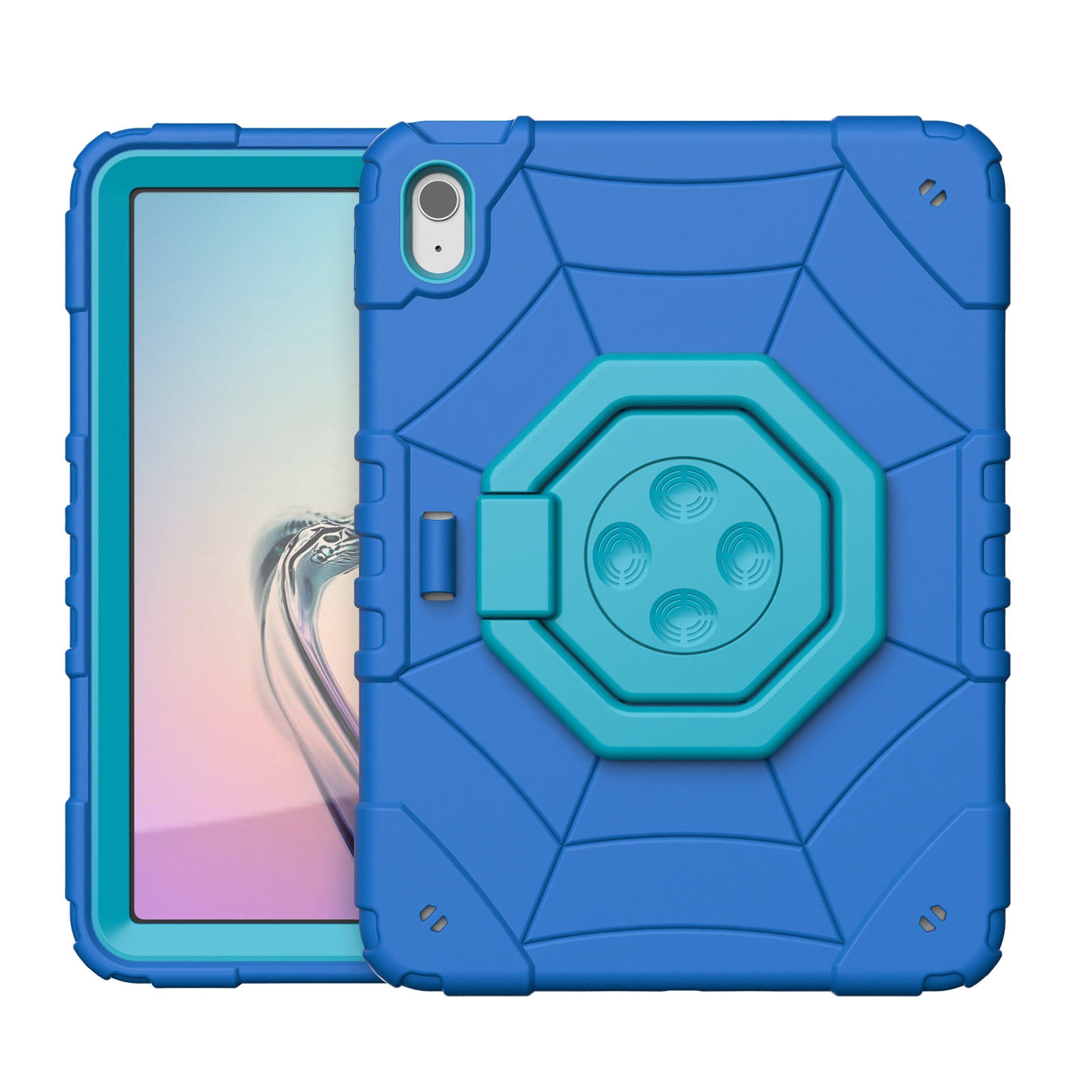 For iPad Air 2022 / 2020 10.9 Spider Turntable Handle Stress Relief Tablet Case(Blue) For iPad Air 2022 / 2020 10.9 Spider Turntable Handle Stress Relief Tablet Case(Blue)