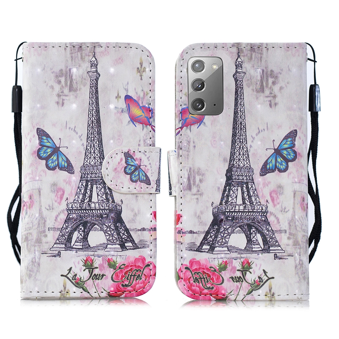 For Samsung Galaxy Note20 3D Painting Pattern Coloured Drawing Horizontal Flip PU Leather Case with Holder & Card Slots & Wallet & Lanyard(Eiffel Tower) For Samsung Galaxy Note20 3D Painting Pattern Coloured Drawing Horizontal Flip PU Leather Case with Holder & Card Slots & Wallet & Lanyard(Eiffel Tower)