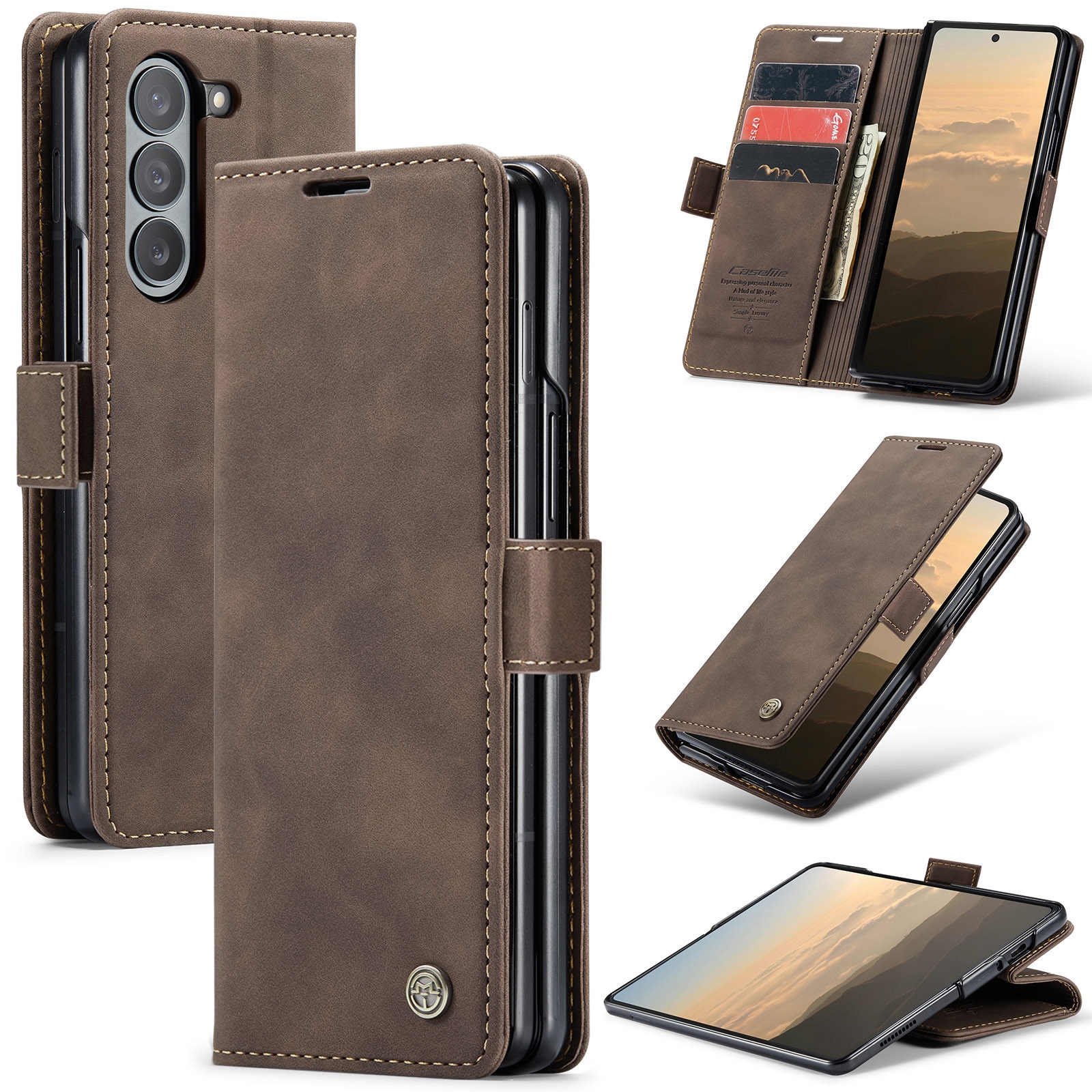 For Samsung Galaxy Z Fold6 5G CaseMe 013 Multifunctional Horizontal Flip Leather Phone Case(Coffee) For Samsung Galaxy Z Fold6 5G CaseMe 013 Multifunctional Horizontal Flip Leather Phone Case(Coffee)