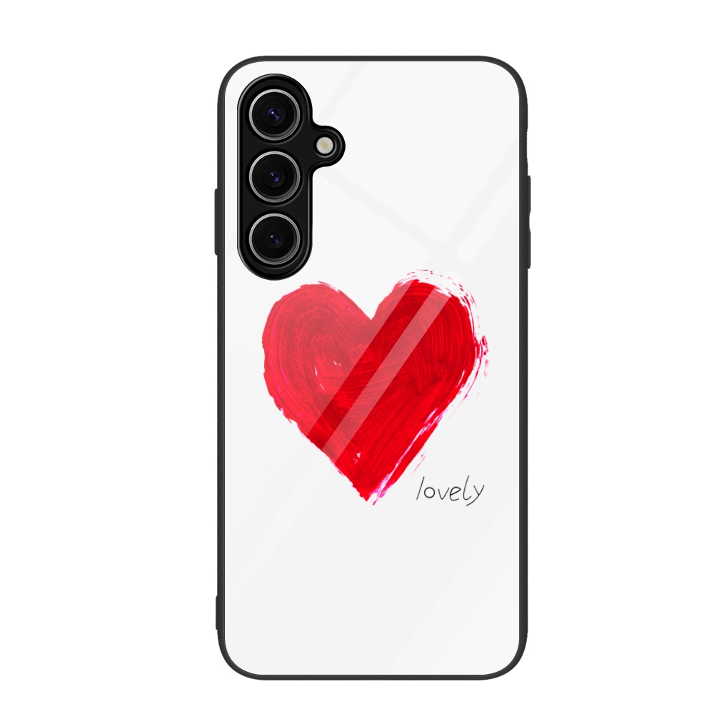 For Samsung Galaxy S24 FE 5G Colorful Painted Glass Phone Case(Love) For Samsung Galaxy S24 FE 5G Colorful Painted Glass Phone Case(Love)