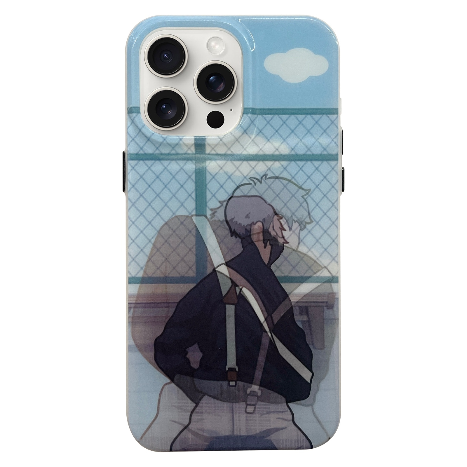 For iPhone 15 Pro Cartoon 3D Changing Painting Phone Case(Blue) For iPhone 15 Pro Cartoon 3D Changing Painting Phone Case(Blue)