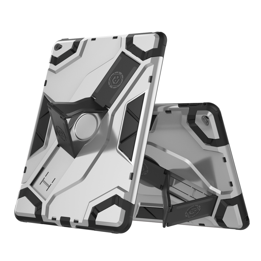 For iPad Air 2 / iPad 6 Escort Series TPU + PC Shockproof Protective Case with Holder(Silver) For iPad Air 2 / iPad 6 Escort Series TPU + PC Shockproof Protective Case with Holder(Silver)