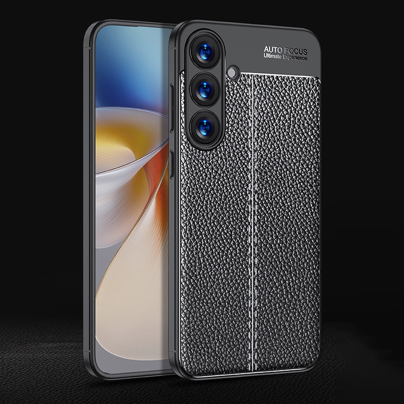 For Samsung Galaxy S25 5G Litchi Texture Shockproof TPU Phone Case(Black) For Samsung Galaxy S25 5G Litchi Texture Shockproof TPU Phone Case(Black)