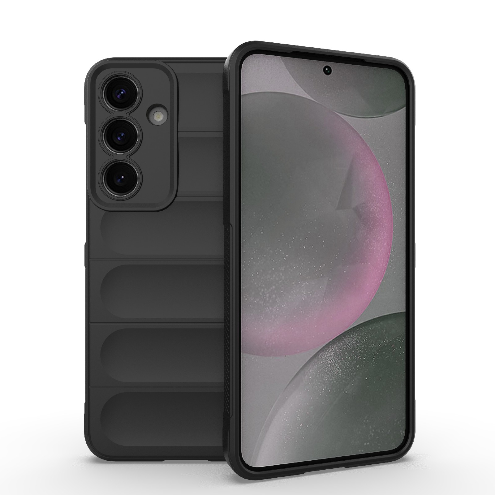 For Samsung Galaxy S25+ 5G Magic Shield TPU + Flannel Phone Case(Black) For Samsung Galaxy S25+ 5G Magic Shield TPU + Flannel Phone Case(Black)