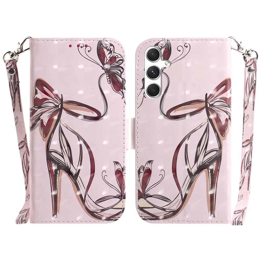 For Samsung Galaxy S25 5G 3D Colored Horizontal Flip Leather Phone Case(Butterfly High-heeled) For Samsung Galaxy S25 5G 3D Colored Horizontal Flip Leather Phone Case(Butterfly High-heeled)
