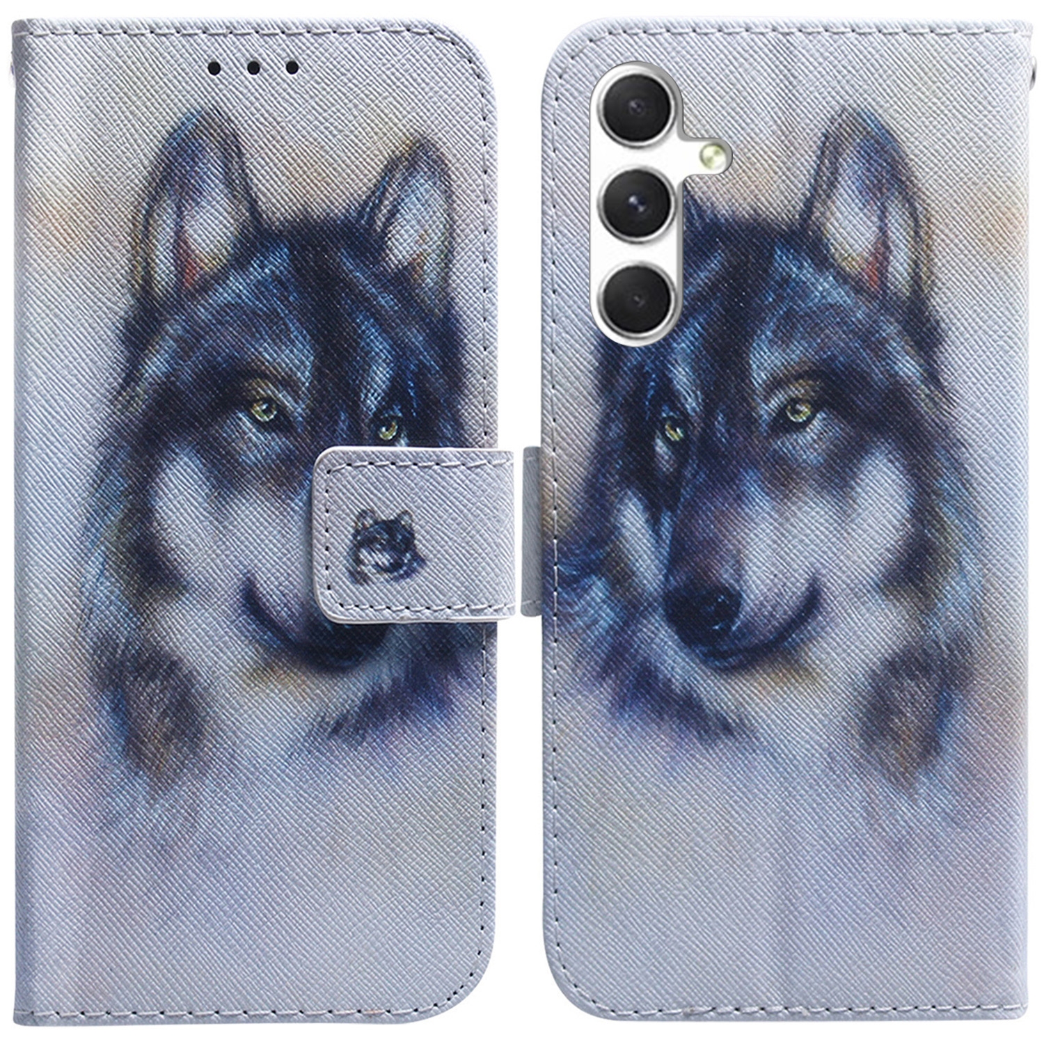 For Samsung Galaxy S25 5G Coloured Drawing Flip Leather Phone Case(White Wolf) For Samsung Galaxy S25 5G Coloured Drawing Flip Leather Phone Case(White Wolf)