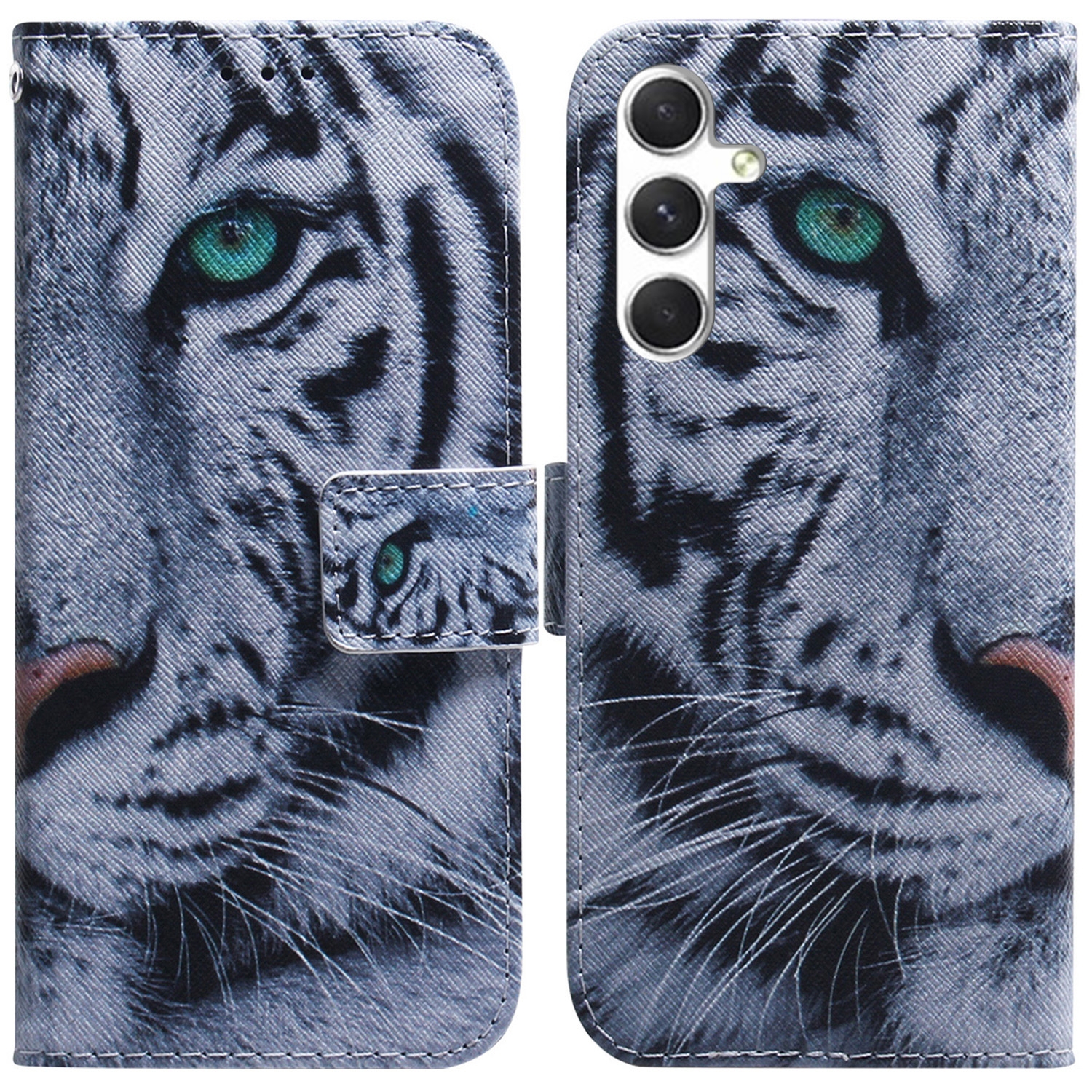 For Samsung Galaxy S25+ 5G Coloured Drawing Flip Leather Phone Case(Tiger) For Samsung Galaxy S25+ 5G Coloured Drawing Flip Leather Phone Case(Tiger)