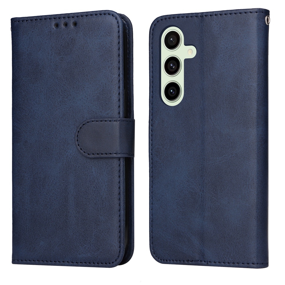 For Samsung Galaxy S24 FE 5G Classic Calf Texture Flip Leather Phone Case(Blue) For Samsung Galaxy S24 FE 5G Classic Calf Texture Flip Leather Phone Case(Blue)