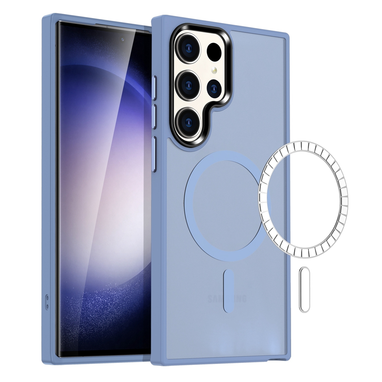For Samsung Galaxy S23 Ultra 5G MagSafe Magnetic Skin Feel Frosted Phone Case(Light Blue) For Samsung Galaxy S23 Ultra 5G MagSafe Magnetic Skin Feel Frosted Phone Case(Light Blue)