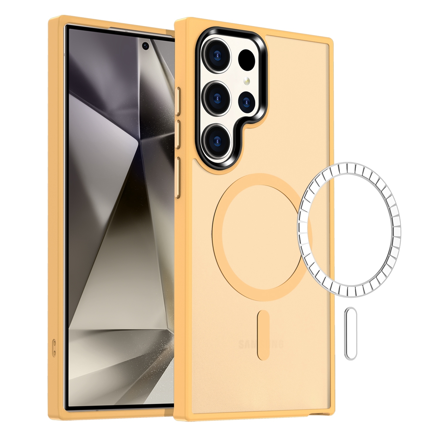 For Samsung Galaxy S24 Ultra 5G MagSafe Magnetic Skin Feel Frosted Phone Case(Orange) For Samsung Galaxy S24 Ultra 5G MagSafe Magnetic Skin Feel Frosted Phone Case(Orange)