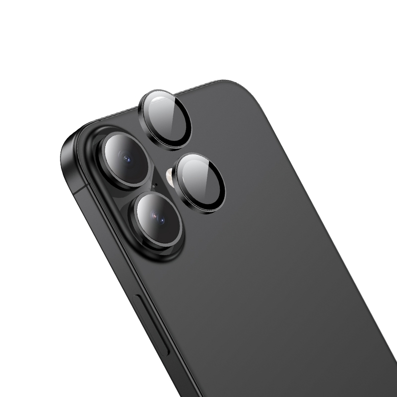 For iPhone 16 / 16 Plus hoco V13 3D Metal Lens Protective Film(Black) For iPhone 16 / 16 Plus hoco V13 3D Metal Lens Protective Film(Black)