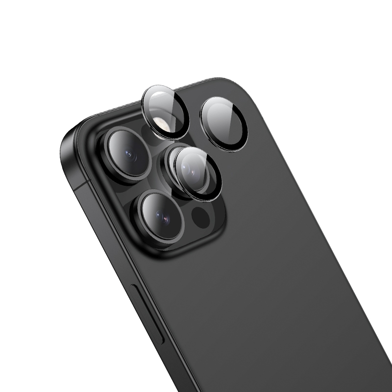 For iPhone 16 Pro / 16 Pro Max hoco V15 Invisible 3D Metal Lens Protective Film(Black) For iPhone 16 Pro / 16 Pro Max hoco V15 Invisible 3D Metal Lens Protective Film(Black)