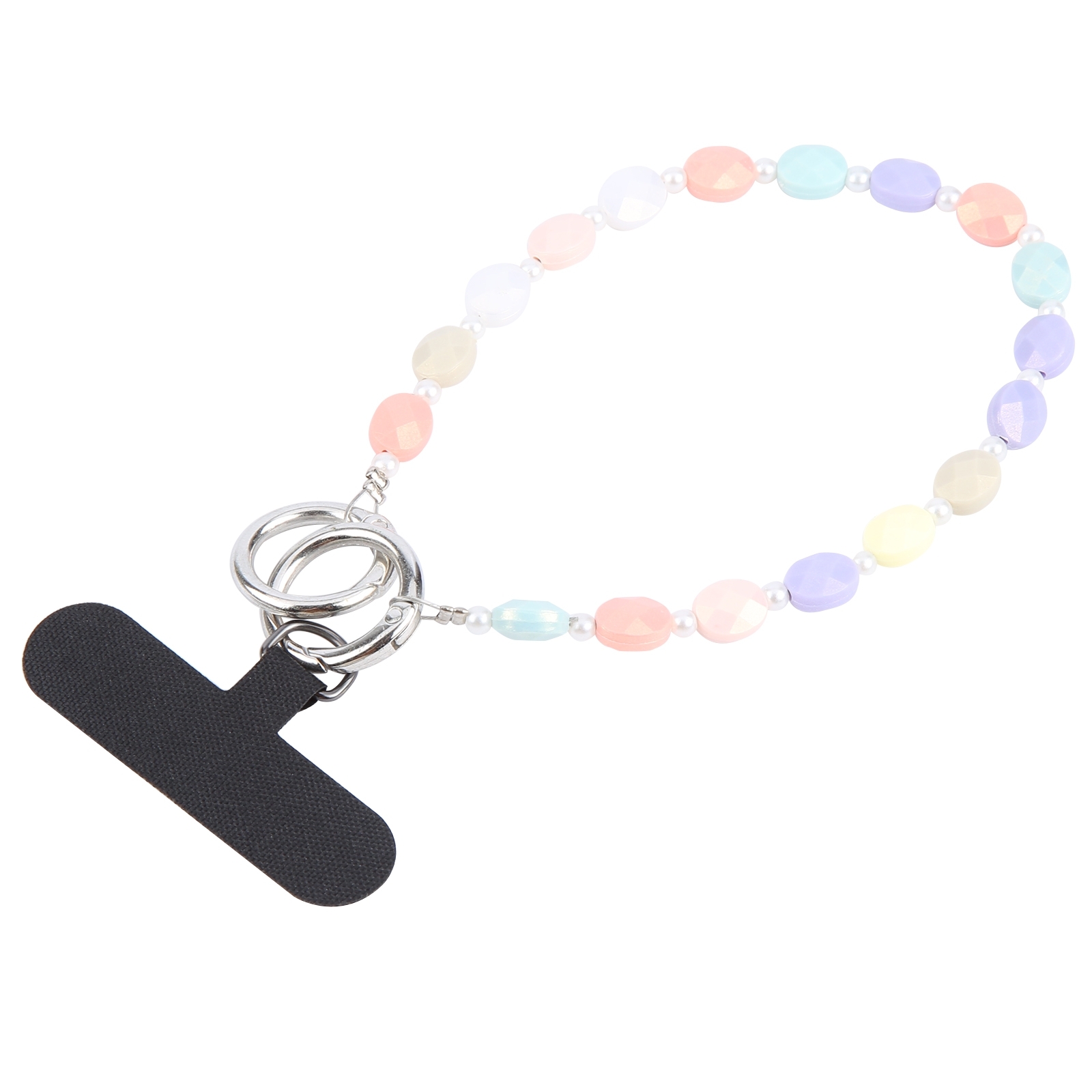 Simple Oval Shape Multicolor Beads Chain Anti-lost Short Lanyard(Colorful) Simple Oval Shape Multicolor Beads Chain Anti-lost Short Lanyard(Colorful)