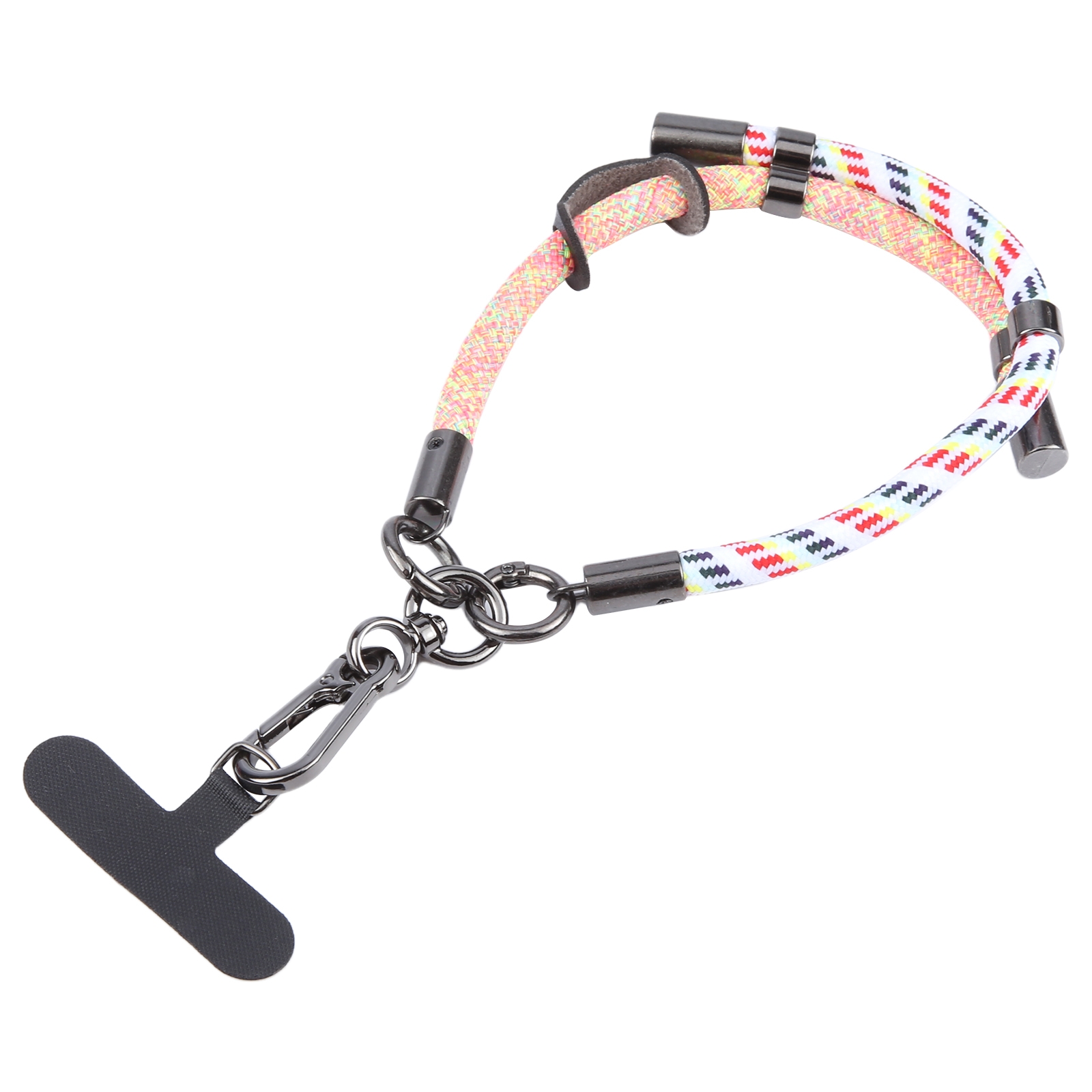 8mm Color Match Adjustable Mobile Phone Anti-lost Short Lanyard(White Orange) 8mm Color Match Adjustable Mobile Phone Anti-lost Short Lanyard(White Orange)