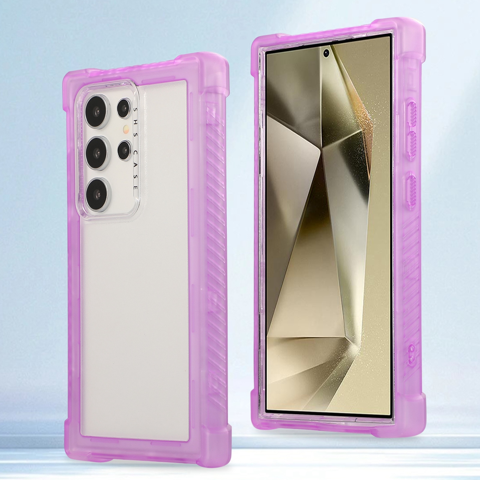 For Samsung Galaxy S24 Ultra 5G Transparent Matte TPU Hybrid PC 3-in-1 Phone Case(Purple) For Samsung Galaxy S24 Ultra 5G Transparent Matte TPU Hybrid PC 3-in-1 Phone Case(Purple)